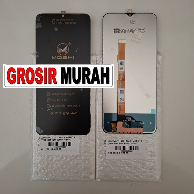 LCD Vivo Y21 2021 Moshi TS kompatibel Y16 2022 Y21S Y21T Y2A Y21E Y21G Y02S