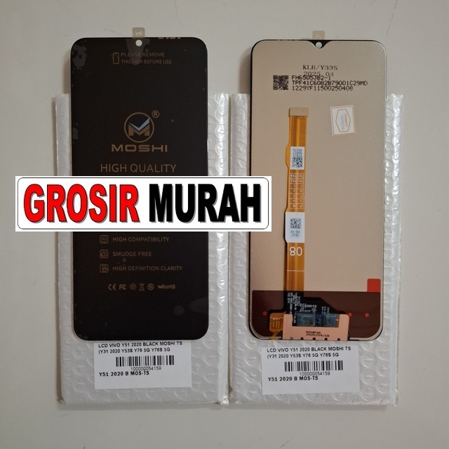 LCD Vivo Y51 2020 Moshi kompatibel Y33S 4G Y31 2020 Y53S Y76 5G Y76S 5G Y51A Y55S 5G Y31S Y75 Y56