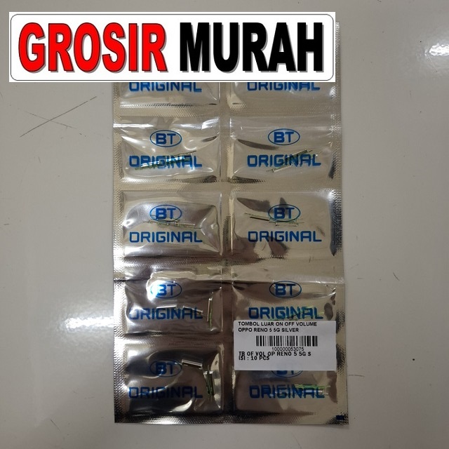 Tombol Luar On Off Volume Oppo Reno 5 5G Silver