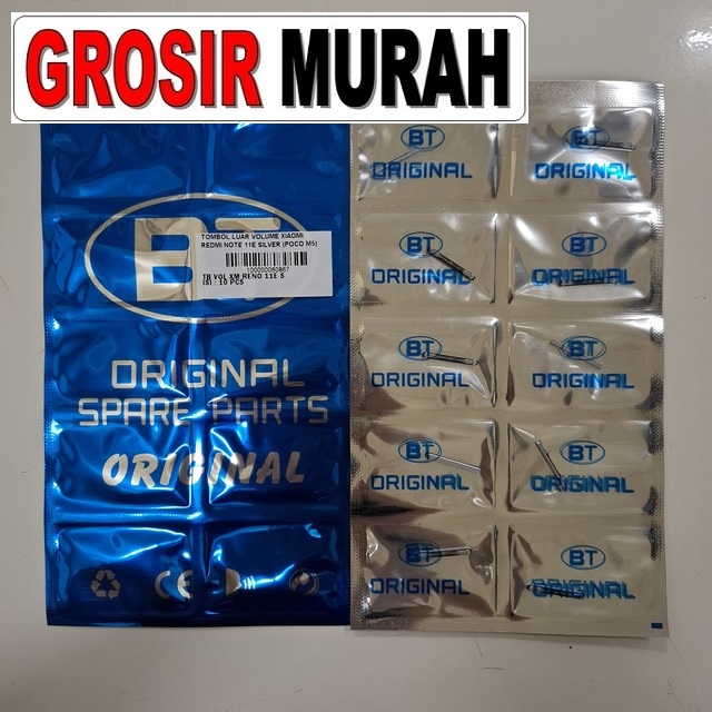 Tombol Luar Volume Redmi Note 11E Poco M5 Silver