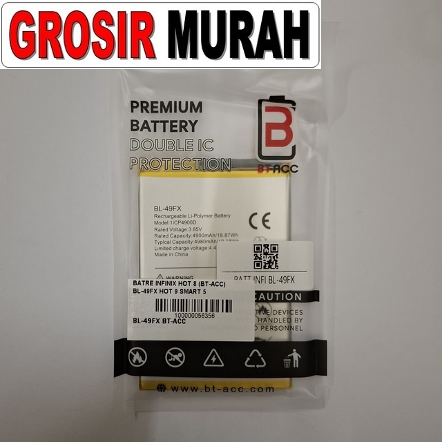 Batre Infinix Hot 8 (Bt-Acc) Bl-49Fx Hot 9 Smart 5