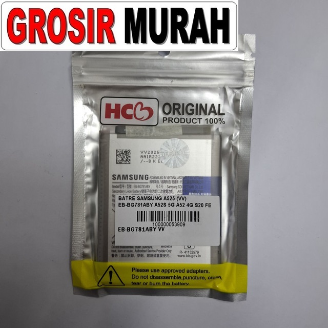 Batre Samsung A525 VV Eb-Bg781Aby A52S 5G A52 4G S20 Fe
