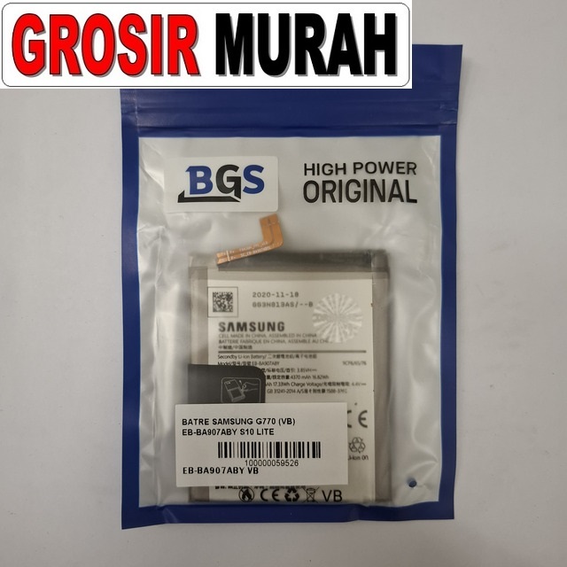 Batre Samsung G770 VB Eb-Ba907Aby S10 Lite