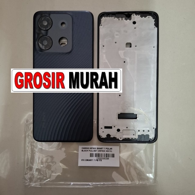 Casing Infinix Smart 7 X6515 Polar Black Fullset
