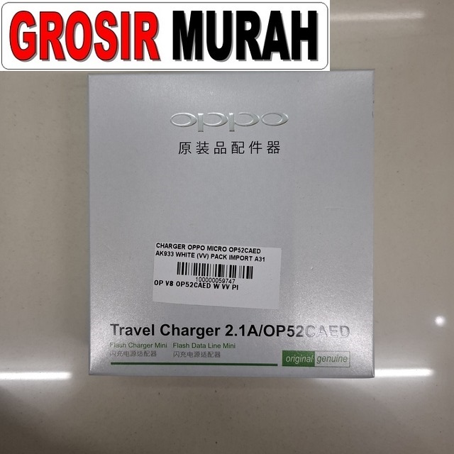 Charger Oppo Micro Op52Caed Ak933 White (Vv) Pack Import A31