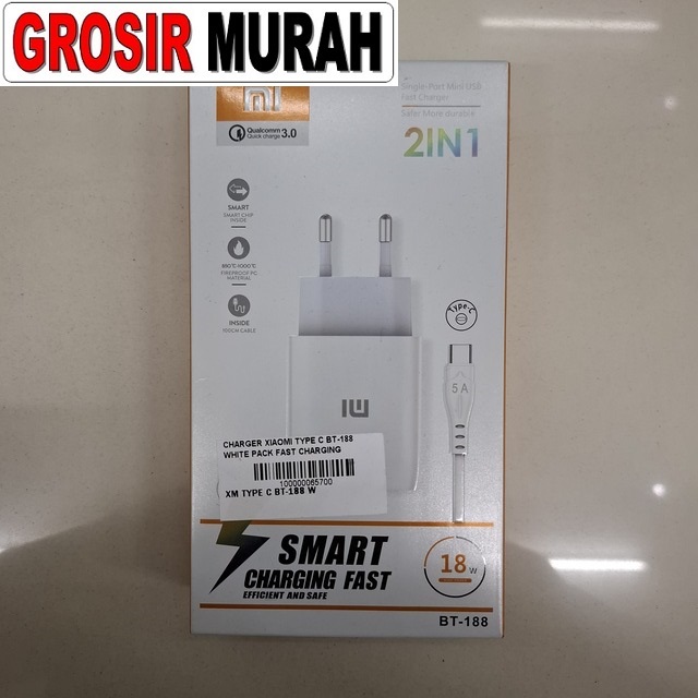 Charger Xiaomi Type C Bt-188 White Pack Fast Charging