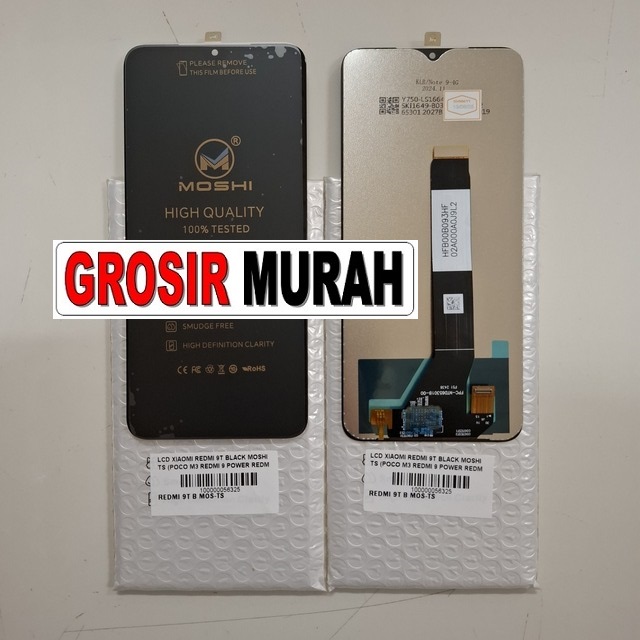 LCD Xiaomi Redmi 9T Moshi (kompatibel Poco M3 & Redmi 9 Power) warna Black