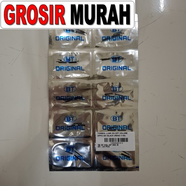 Tombol Luar On Off Volume Oppo A91 Reno 3 4G Black