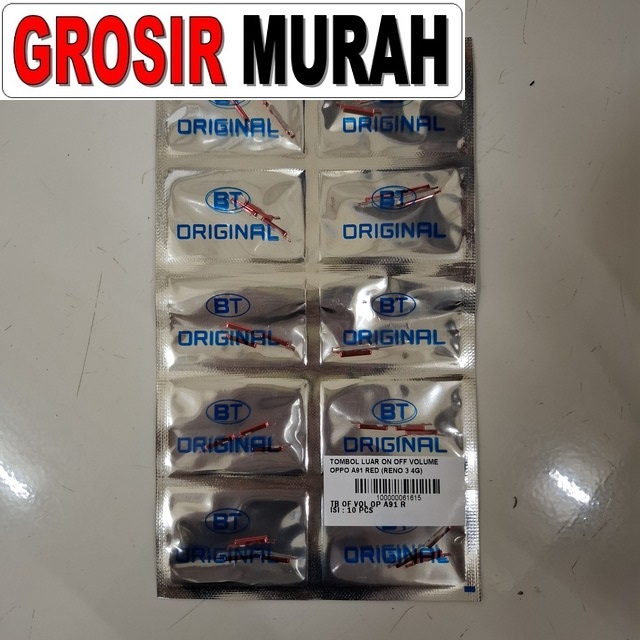 Tombol Luar On Off Volume Oppo A91 Red