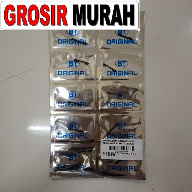 Tombol Luar Volume Redmi Note 10 Pro 4G Black