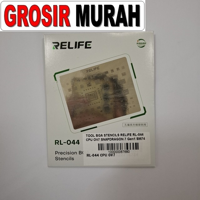 BGA Stencils Relife RL-044 CPU OV7 untuk Snapdragon 7 Gen1 / SM7450 / Snapdragon 680 / SM6225