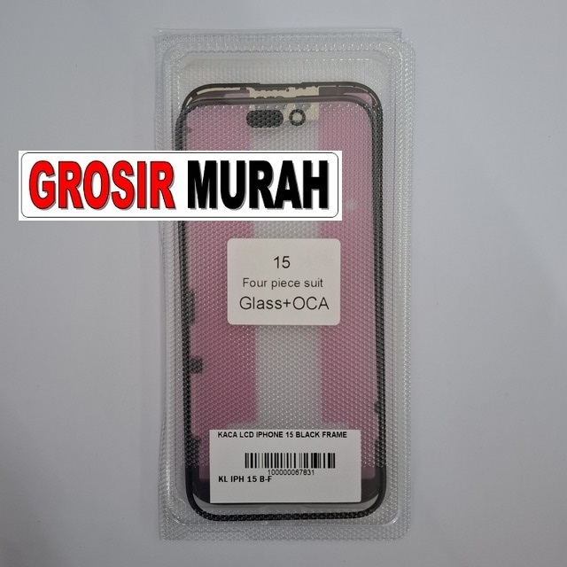 Kaca LCD iPhone 15 Black Frame