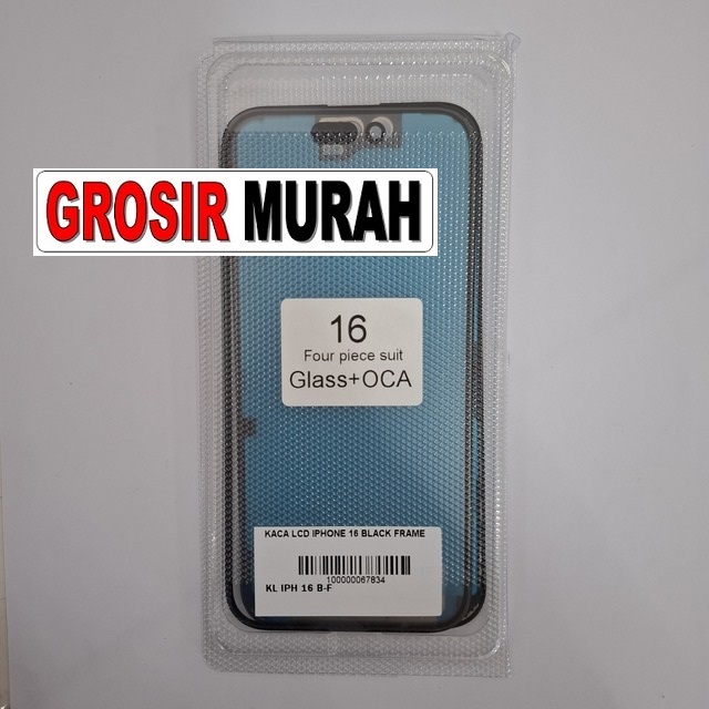 Kaca LCD iPhone 16 Black Frame