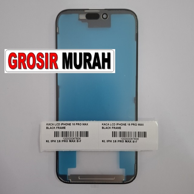Kaca LCD iPhone 16 Pro Max Black Frame