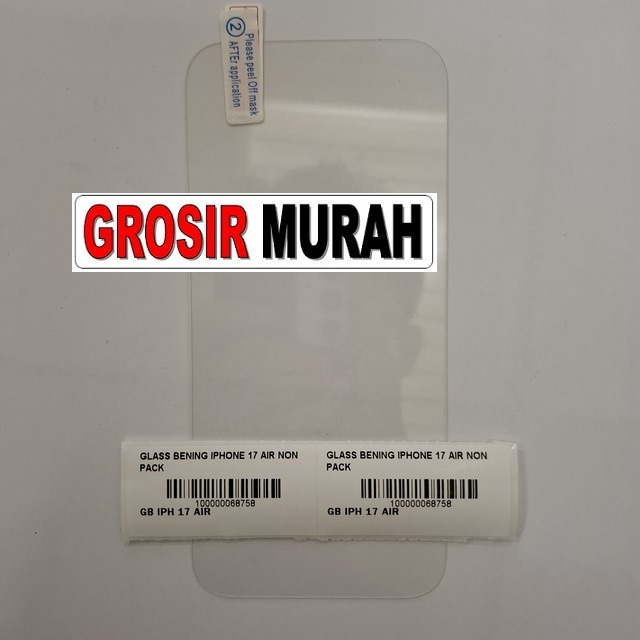 Glass bening iPhone 17 Air non pack tempered glass