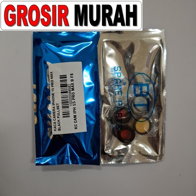 Kaca Kamera iPhone 15 Pro Max Fullset Black