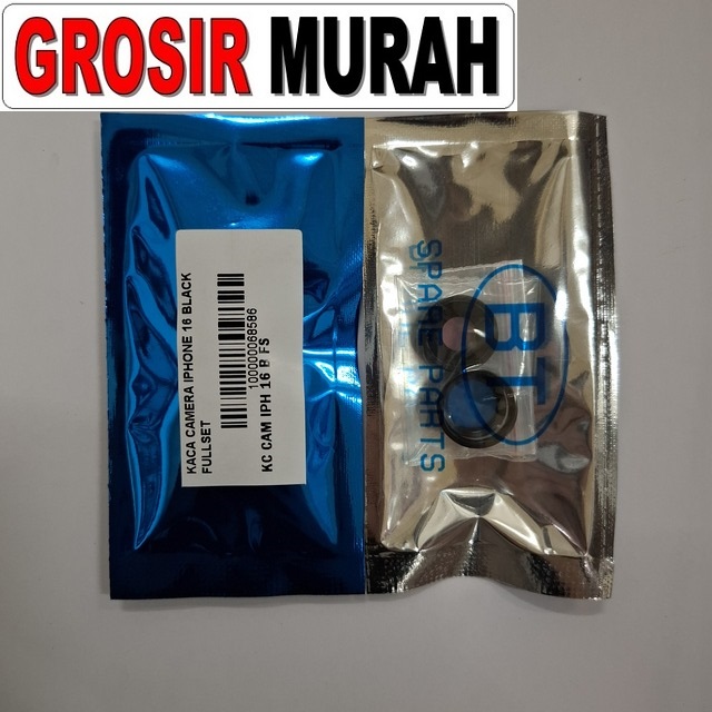 Kaca Kamera iPhone 16 Fullset Warna Hitam