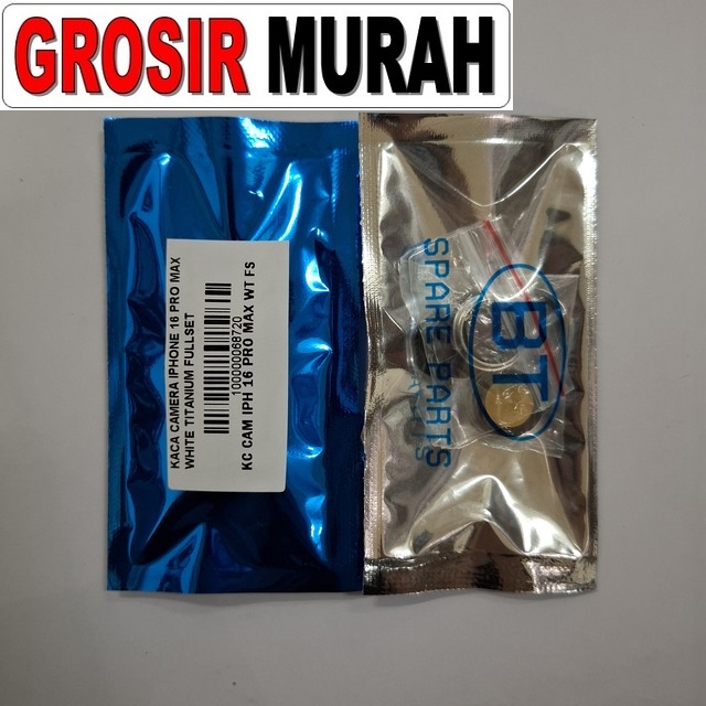 Kaca kamera iPhone 16 Pro Max White Titanium fullset