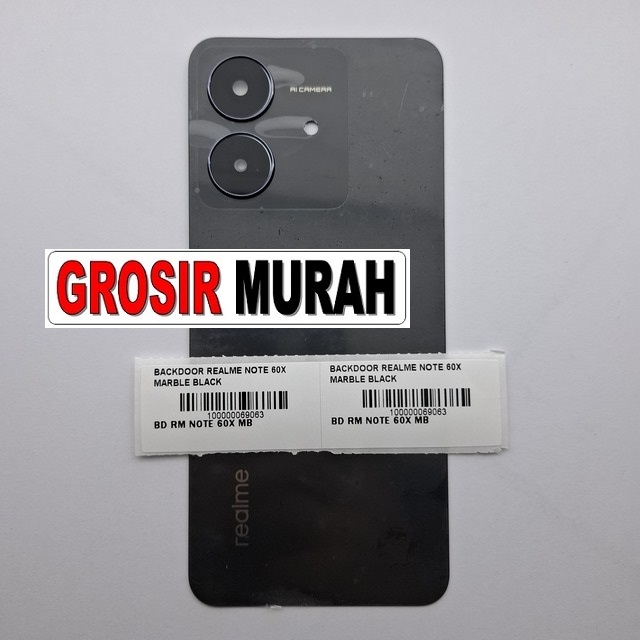 Backdoor Realme Note 60X Marble Black