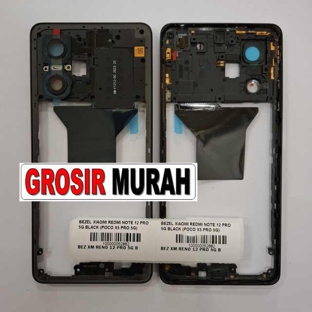 Bezel Redmi Note 12 Pro 5G Poco X5 Pro 5G Black
