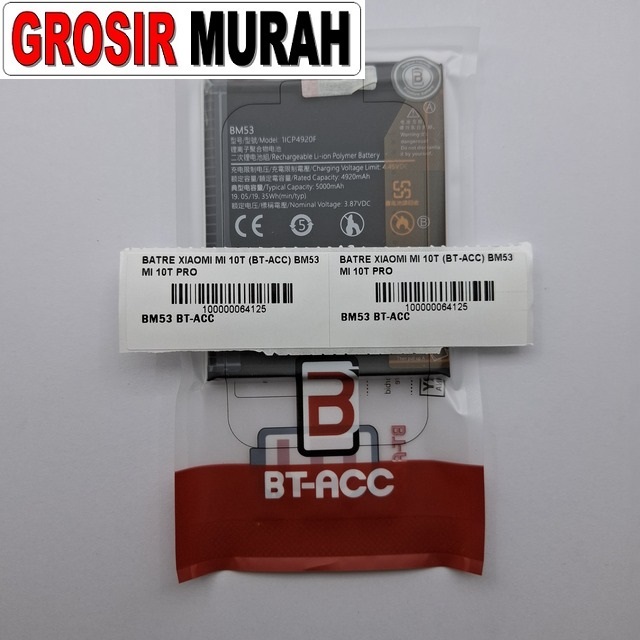 Batre Xiaomi Mi 10T BM53 BT-ACC Mi 10T Pro