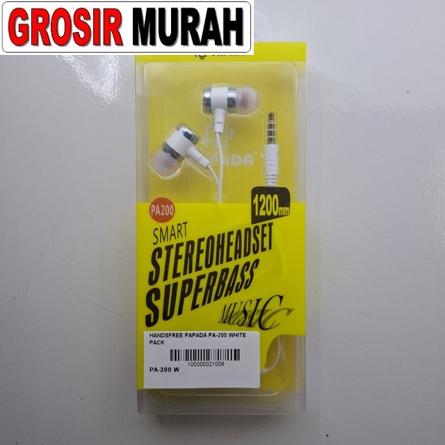 Handsfree Papada PA-200 White Pack