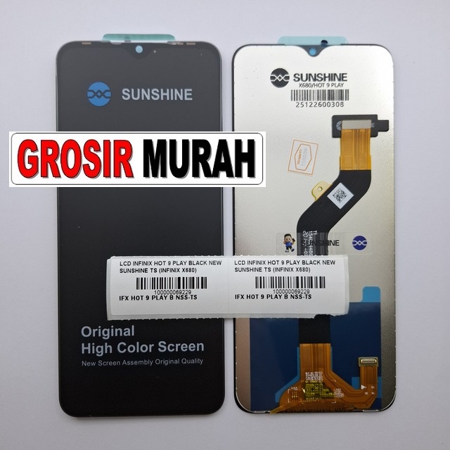 LCD Infinix Hot 9 Play New Sunshine X680 Black