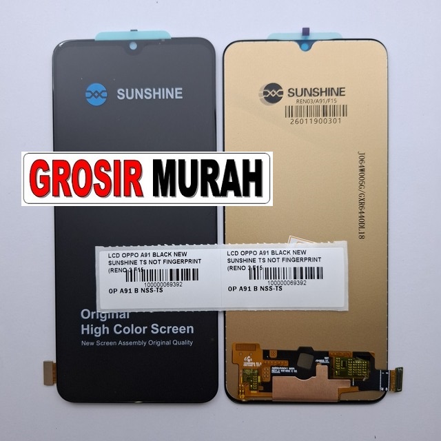 LCD Oppo A91 Black New Sunshine Reno 3 F15 F17