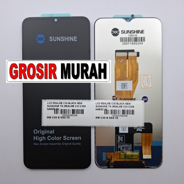 LCD Realme C30 Black New Sunshine Realme C33 C30S Narzo 50I Prime
