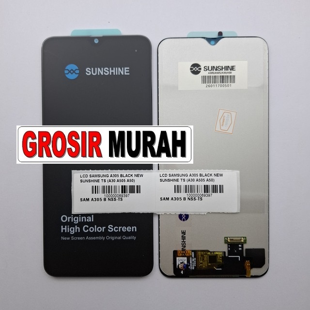 LCD Samsung A305 Black New Sunshine A30 A505 A50