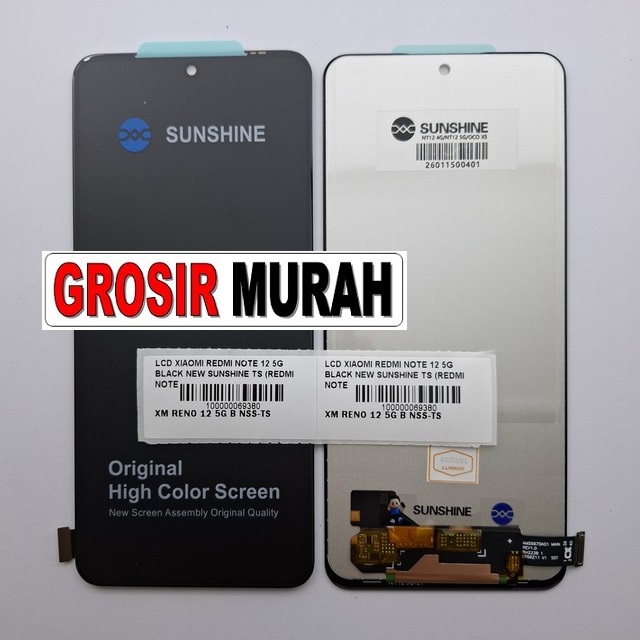 LCD Redmi Note 12 5G New Sunshine Redmi Note 12 4G Poco X5 5G Black