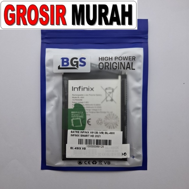 Batre Infinix X612B VB Bl-49Ix Infinix Smart HD 2021