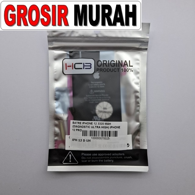 Batre iPhone 12 3320 mAh Diagnostic Ultra High iPhone 12 Pro