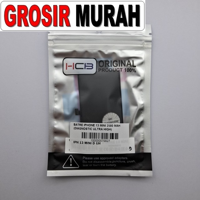 Batre iPhone 13 Mini Diagnostic Ultra High 2580 mAh