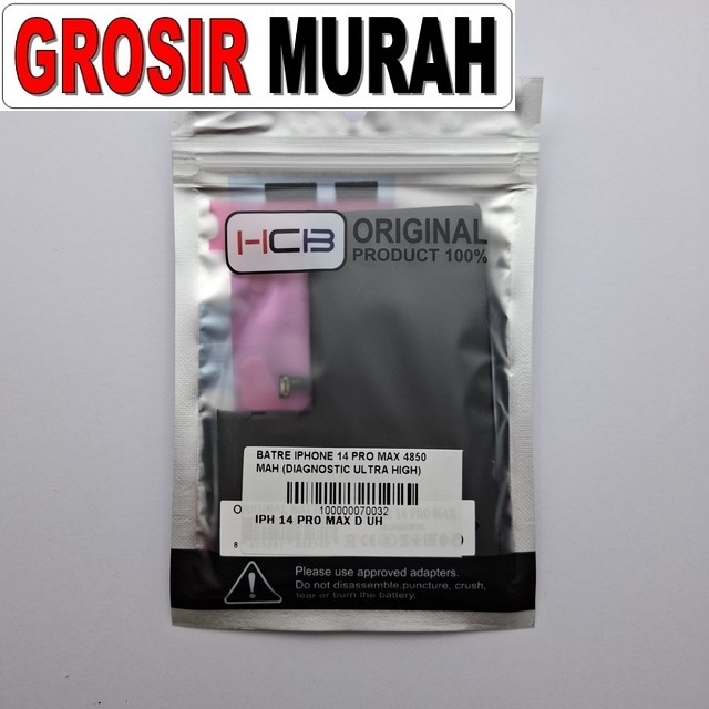 Batre iPhone 14 Pro Max Diagnostic Ultra High 4850 mAh