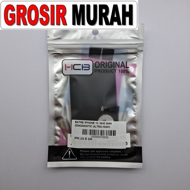 Batre iPhone 15 Diagnostic Ultra High 3640 mAh