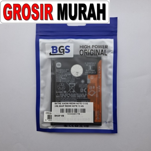 Batre Redmi Note 13 5G VB BN5P Redmi Note 13 4G