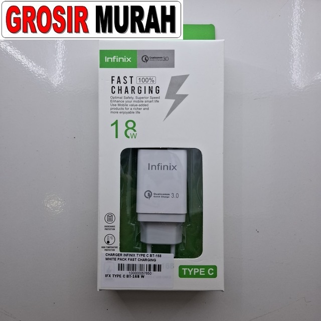 Charger Infinix Type C BT-168 White Pack Fast Charging