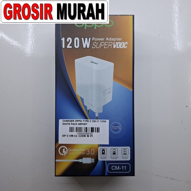 Charger Oppo Type C CM-11 120W White Pack Import