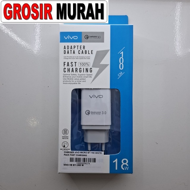 Charger Vivo Micro BT-168 White Pack Fast Charging