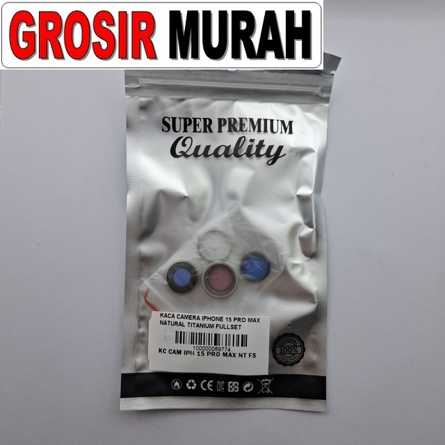 Kaca Kamera iPhone 15 Pro Max Fullset Natural Titanium