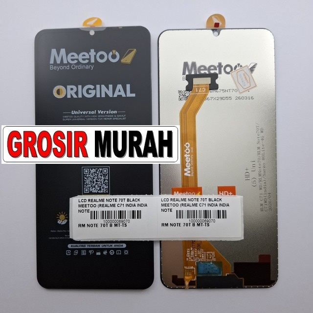 LCD Realme Note 70T Meetoo Black Realme C71 India Note 70 Narzo 80 Lite Waterdrop