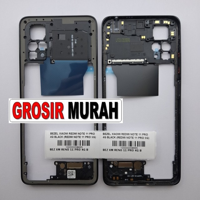 Bezel Redmi Note 11 Pro 4G Redmi Note 11 Pro 5G Black