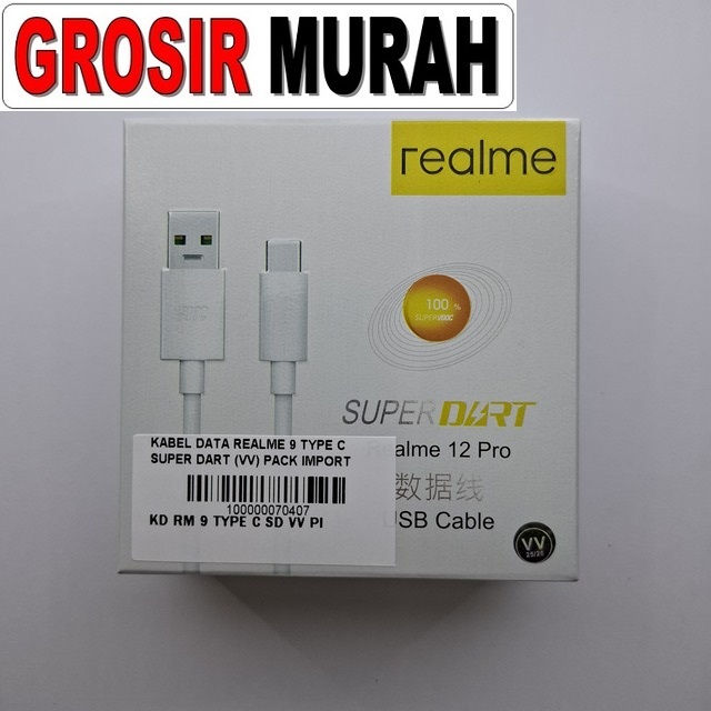 Kabel Data Realme 9 Type C Super Dart VV Pack Import