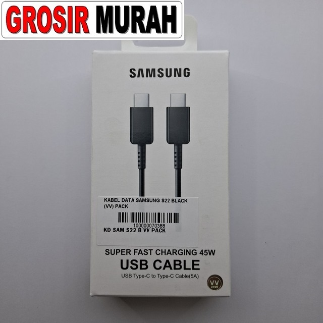 Kabel Data Samsung S22 VV Black
