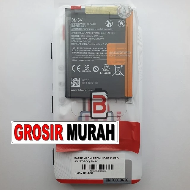 Batre Xiaomi Redmi Note 13 Pro 5G Bt-Acc Bm5V
