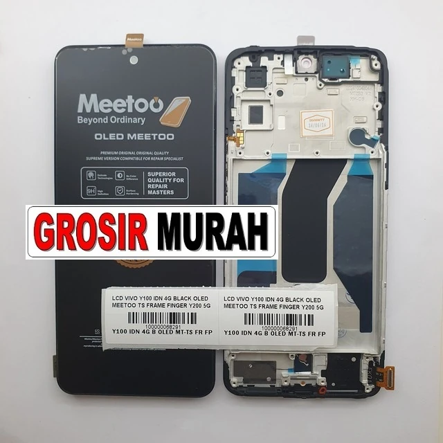 LCD Vivo Y100 IDN 4G OLED Meetoo Frame Finger Y200 5G V200E T3 5G V29E 5G S18E V30 Lite