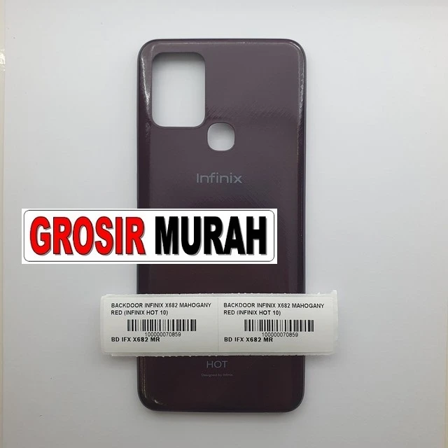 Backdoor Infinix X682 Hot 10 Mahogany Red
