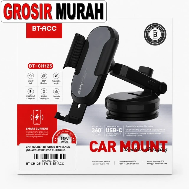 Car Holder BT-CH125 15W BT-ACC Wireless Charging