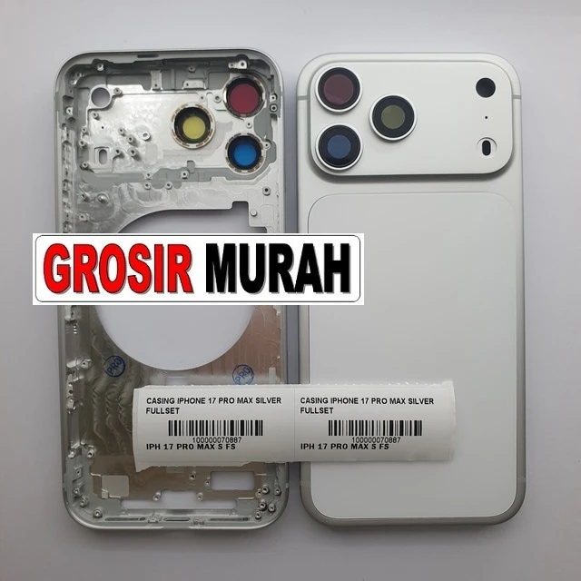 Casing iPhone 17 Pro Max Silver Fullset